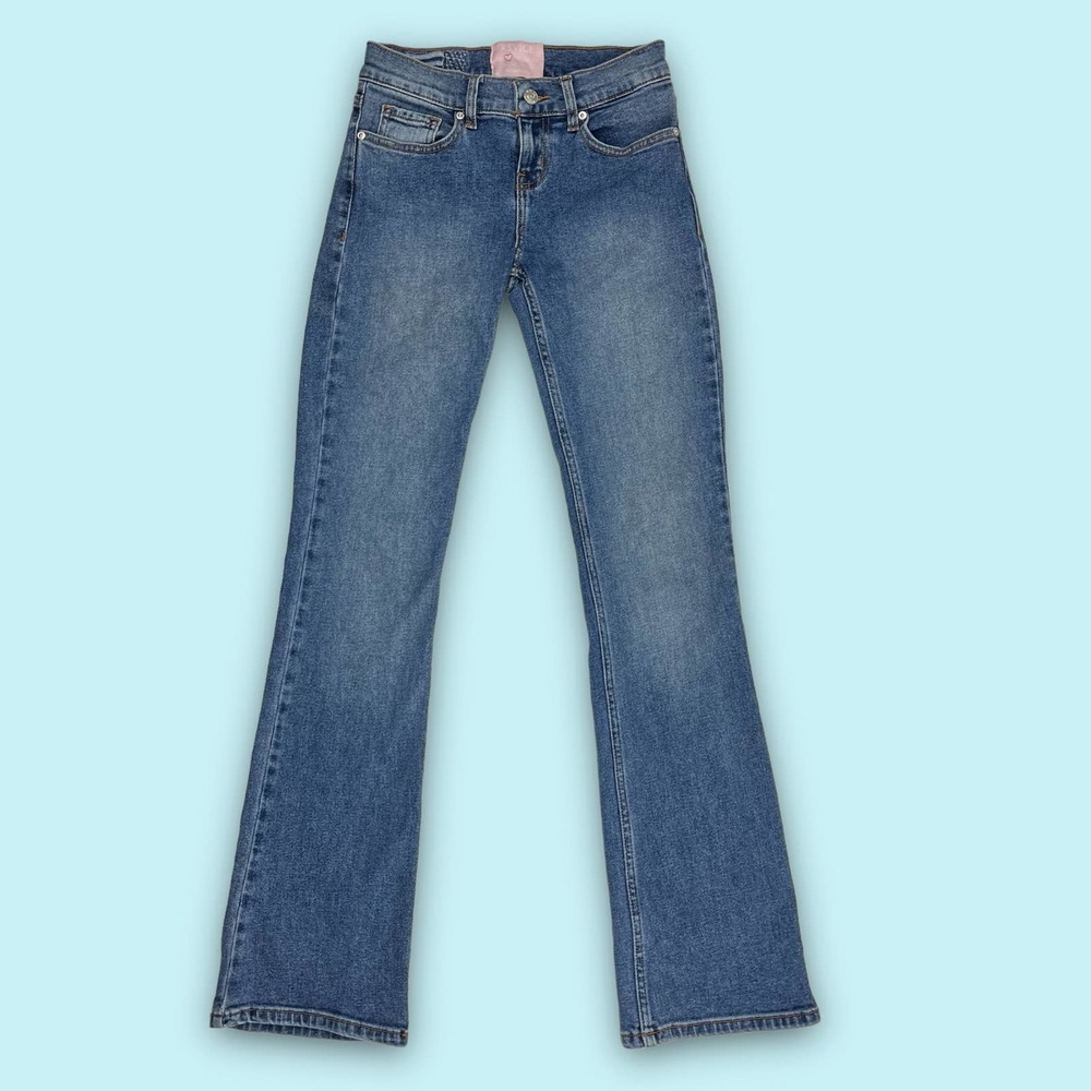 Revice Womens 25W 32L Light Blue Wash Bootcut Denim Jeans